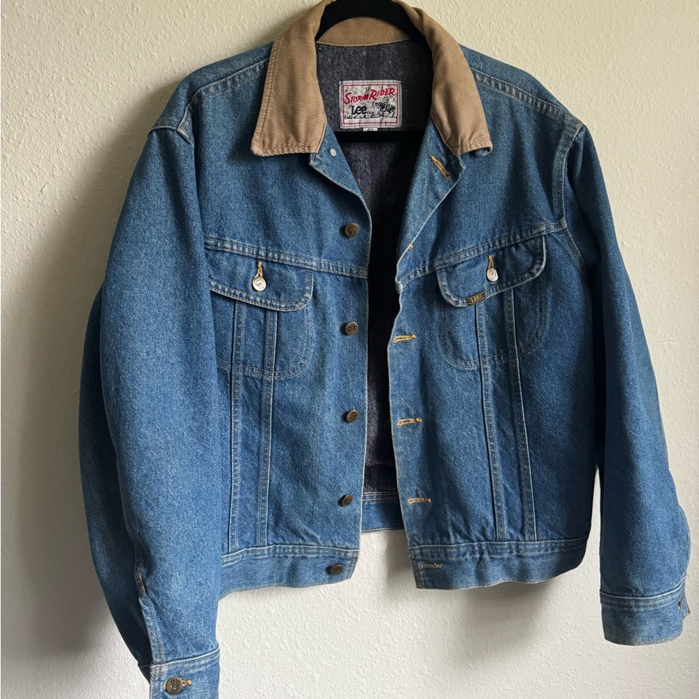 Lee Blue and Tan Lightweight Denim Jacket